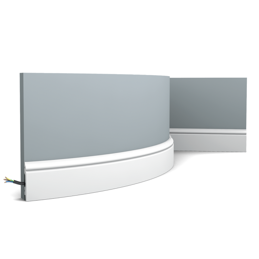 Гибкий плинтус Orac Decor из дюрополимера SX165F CONTOUR коллекции Select