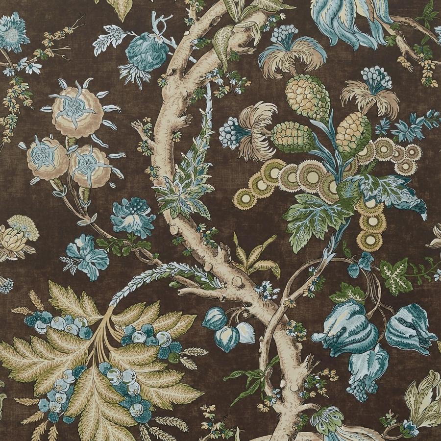 Обои бумажные Thibaut T10843 Chatelain Brown коллекции Heritage