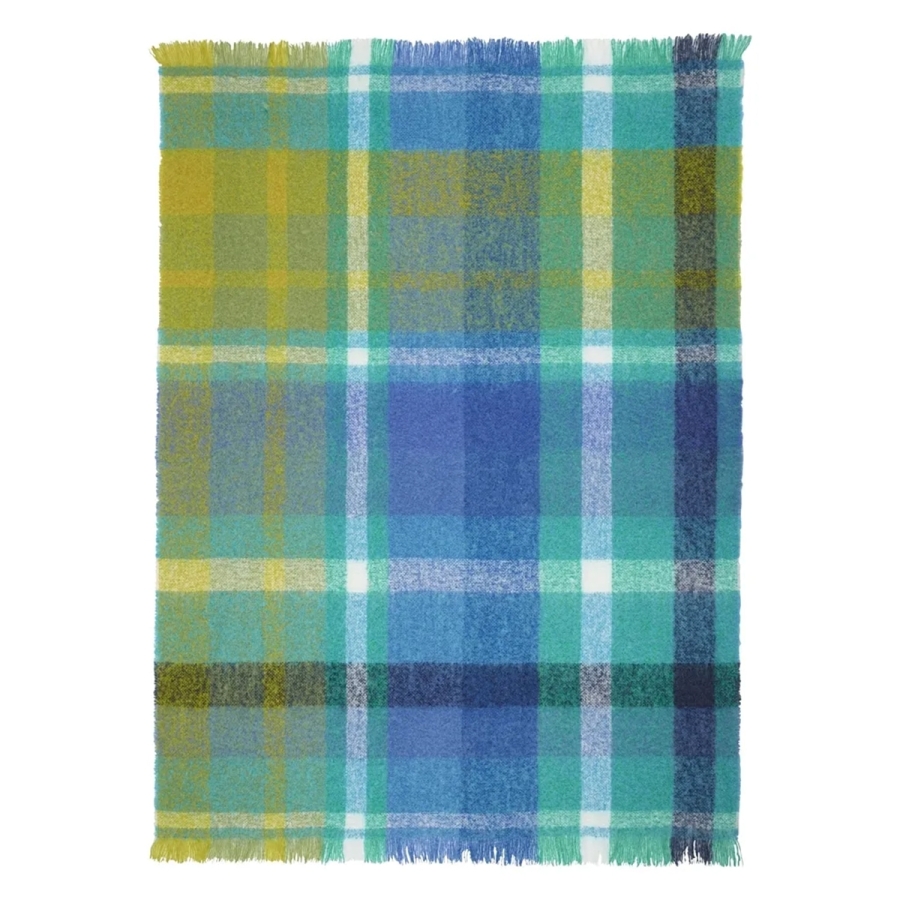 Плед из мохера и шерсти Designers Guild BLDG0288 Fontaine Cobalt
