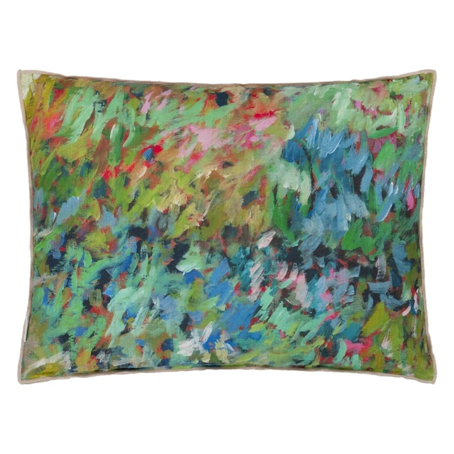 Обратная сторона подушки Designers Guild CCDG1460 Foret Impressionniste Forest Cotton