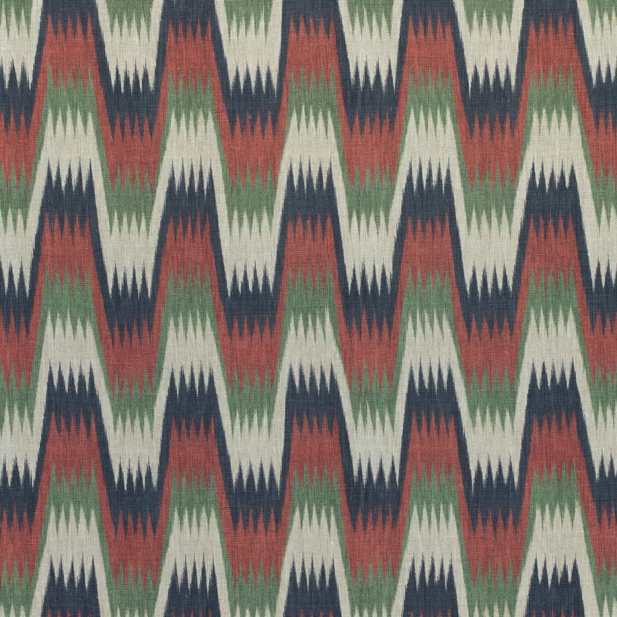 Ткань Thibaut F910242 Stockholm Chevron Navy and Red коллекции Colony