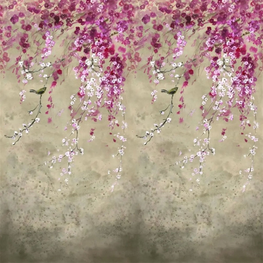 Обои флизелиновые Designers Guild PDG1116/01 Shinsha Scene 1 Blossom коллекции Scenes and Murals