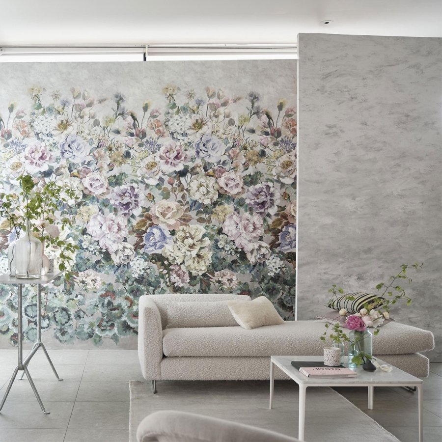 Панно на флизелиновом основании Designers Guild PDG1136/01 Chettinad Chalk коллекции Scenes and Murals II в интерьере