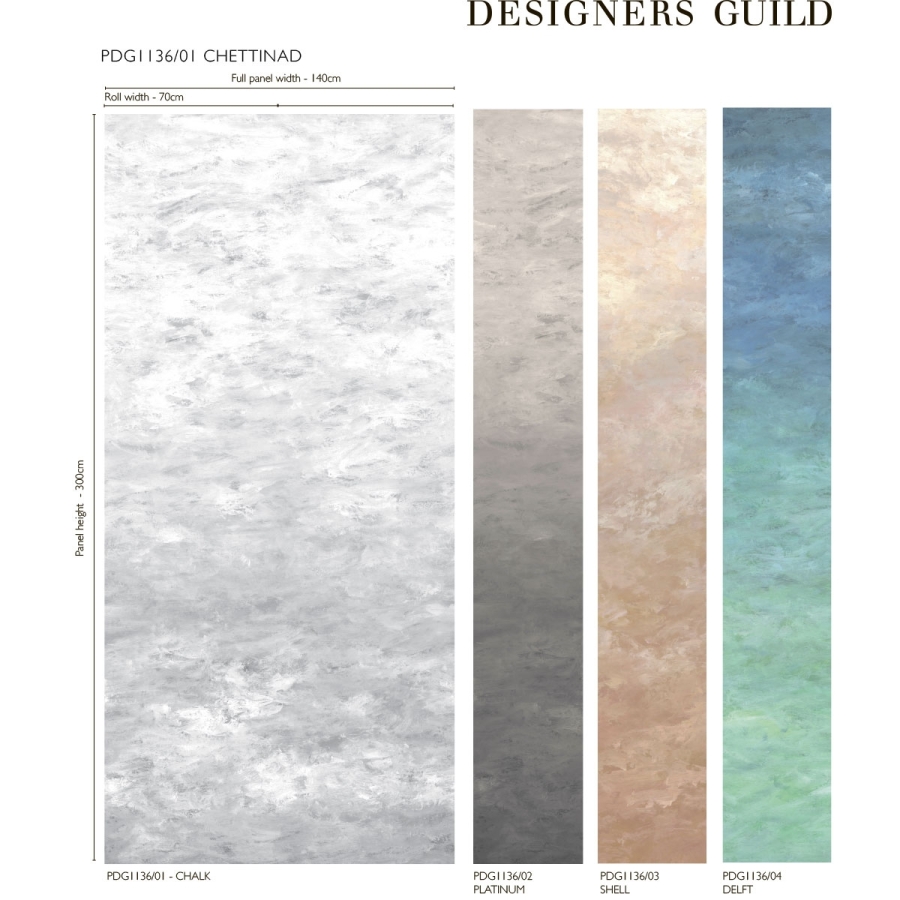 Размеры панно Designers Guild PDG1136/01 Chettinad Chalk коллекции Scenes and Murals II
