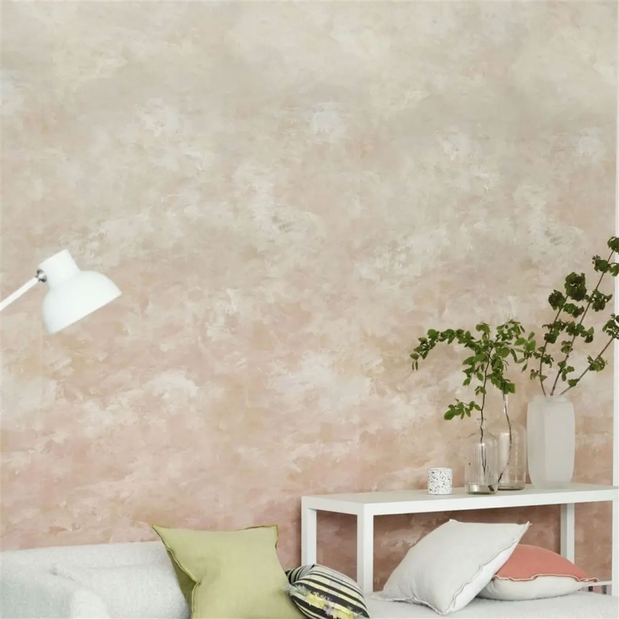 Обои флизелиновые Designers Guild PDG1136/03 Chettinad Shell коллекции Scenes and Murals II в интерьере