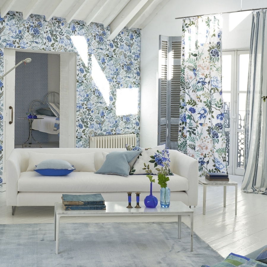 Обои флизелиновые Designers Guild PDG1146/05 Porcelain коллекции Porcelaine de Chine в интерьере