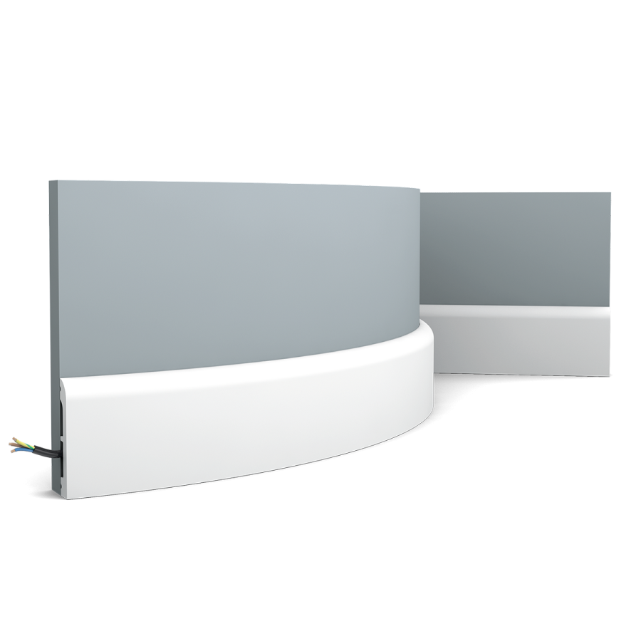 Гибкий плинтус Orac Decor из дюрополимера SX183F CASCADE коллекции Modern