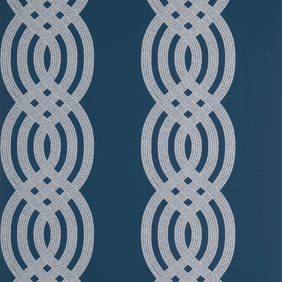 Обои бумажные Thibaut T10802 Braid Navy коллекции Heritage