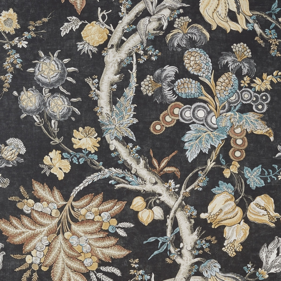 Обои бумажные Thibaut T10842 Chatelain Charcoal коллекции Heritage