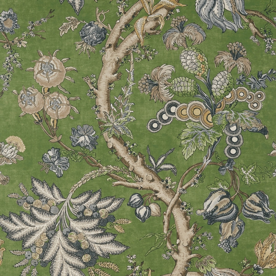 Обои бумажные Thibaut T10844 Chatelain Green коллекции Heritage