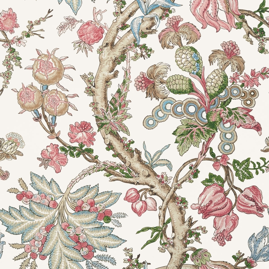 Обои бумажные Thibaut T10848 Chatelain Pink коллекции Heritage