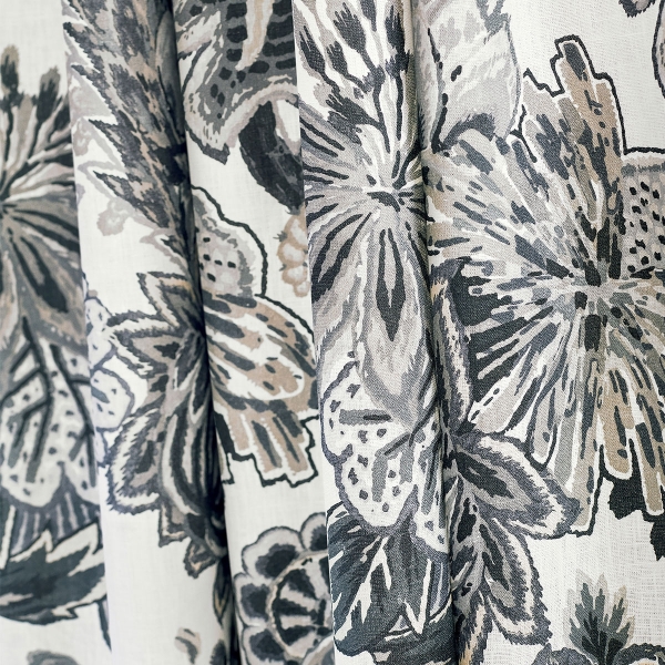 Ткань Thibaut F910218 Floral Gala Grey коллекции Colony в портьерах