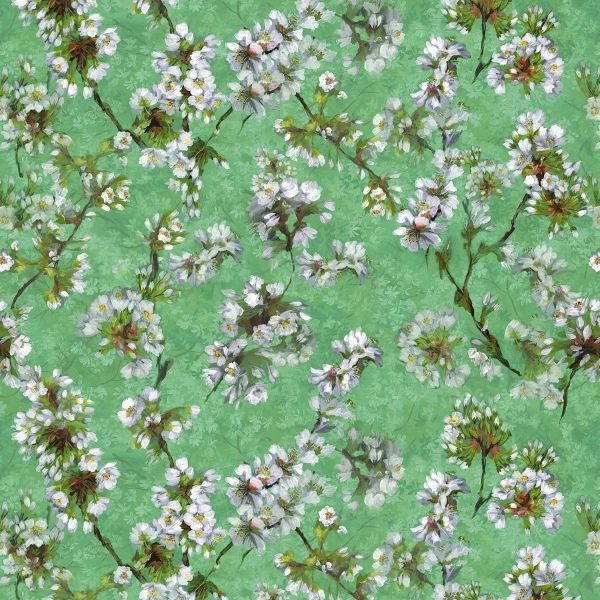 Ткань Designers Guild FDG3018/02 Fleur D Assam Emerald коллекции Porcelaine de Chine