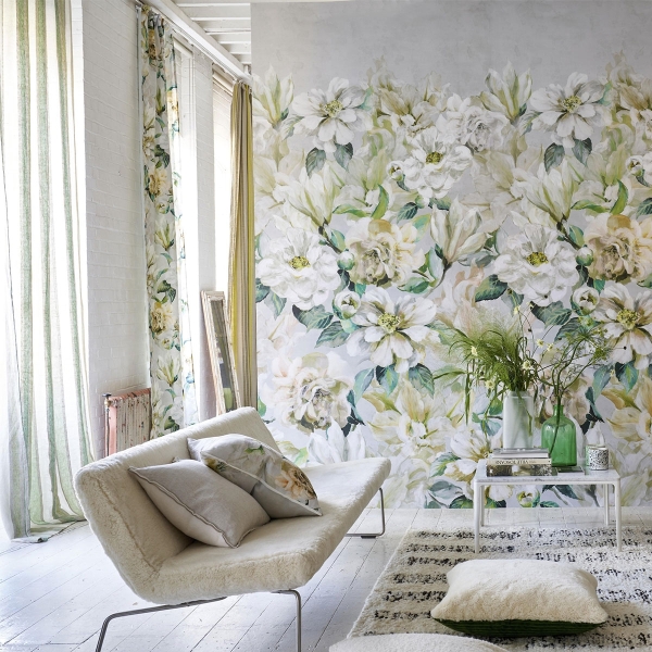 Льняная ткань Designers Guild FDG3024/02 Jardin Botanique Grande Birch коллекции Porcelaine de Chine в интерьере