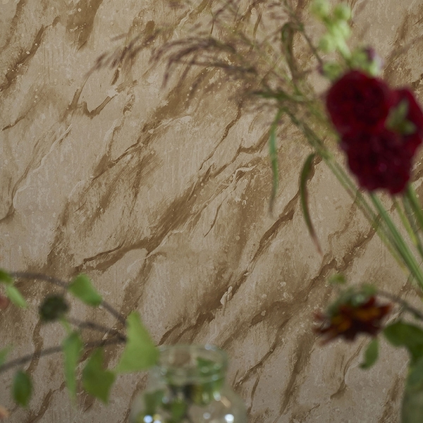 Обои флизелиновые Designers Guild PDG1089/07 Carrara Grande Bronze коллекции Foscari Fresco в интерьере