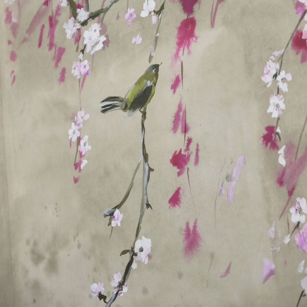 Крупный план панно Designers Guild PDG1116/01 Shinsha Scene 1 Blossom