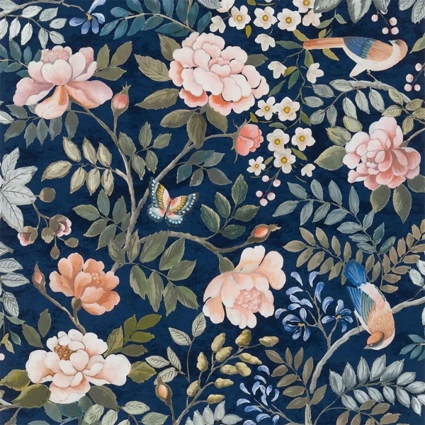 Обои флизелиновые Designers Guild PDG1146/04 Midnight коллекции Porcelaine de Chine