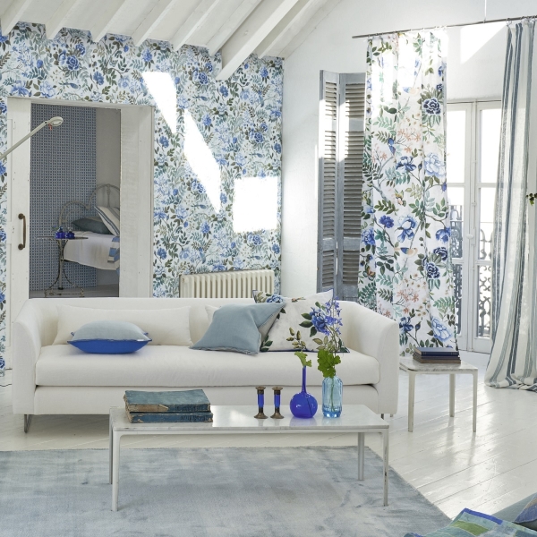 Обои флизелиновые Designers Guild PDG1146/05 Porcelain коллекции Porcelaine de Chine в интерьере