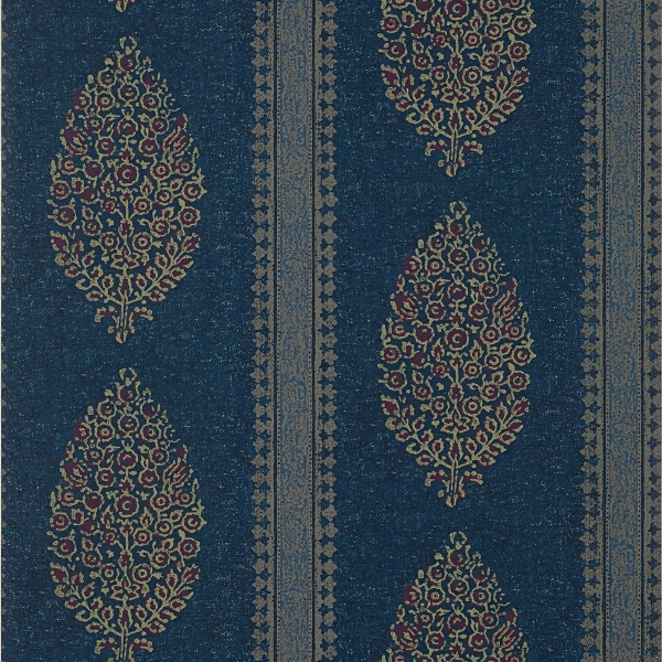 Обои бумажные Thibaut T10238 Chappana Navy and Red коллекции Colony