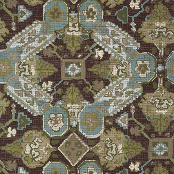 Обои бумажные Thibaut T10826 Persian Carpet Brown коллекции Heritage
