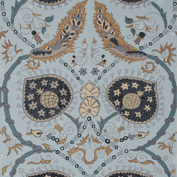 Обои флизелиновые Thibaut T13214 Lewis Mineral Blue коллекции Mesa