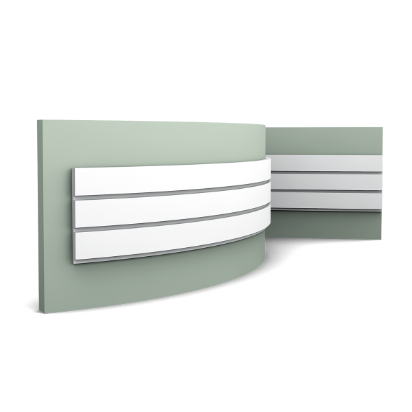 Гибкая 3D панель «РЕЙКИ» Orac Decor из полиуретана W116F BAR XL